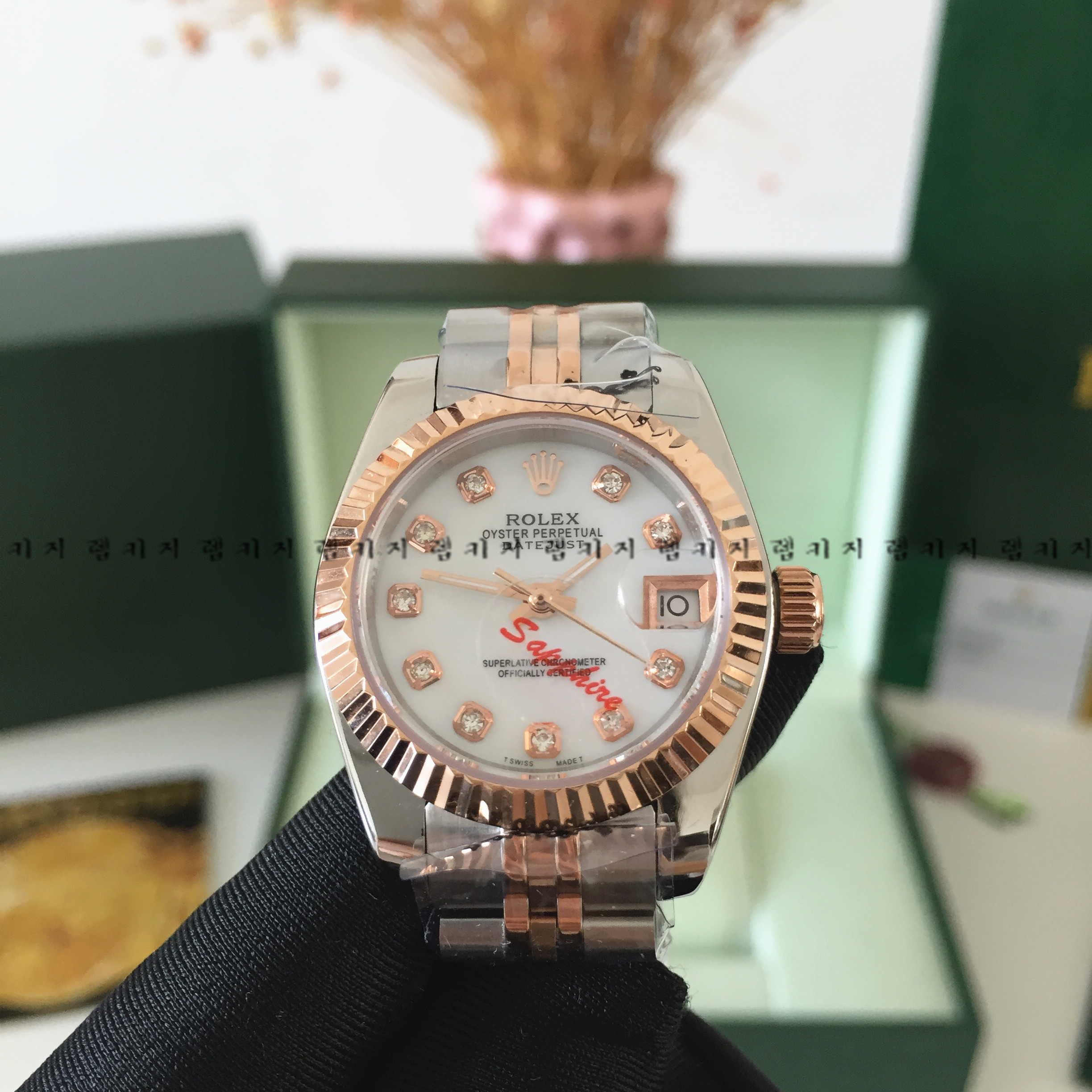 로렉스 롤렉스 데이저스트 텐포인트 로즈 콤비 여성